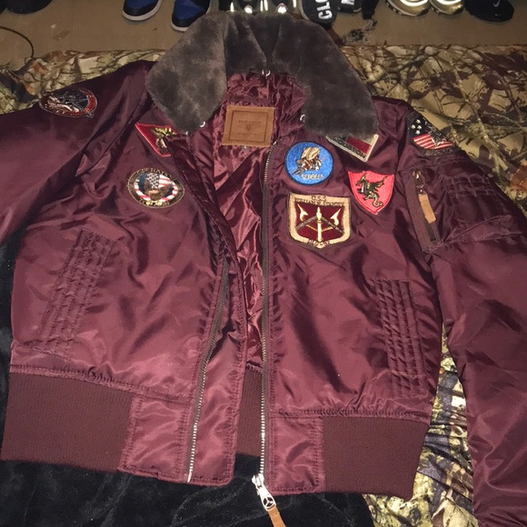 TopGun bomber jacket with removable collar - Picture 2 of 7
